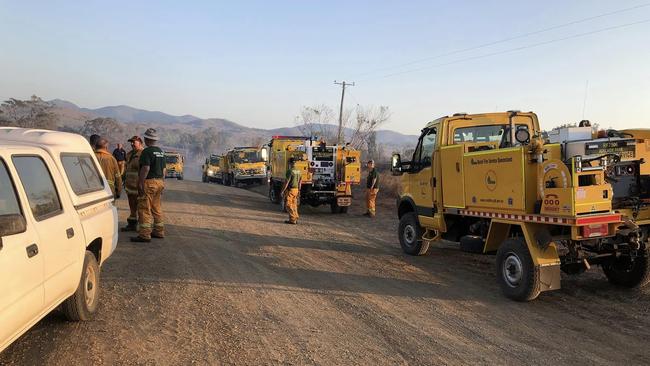 Fire crews on scene of the Rockyview fire on November 14.