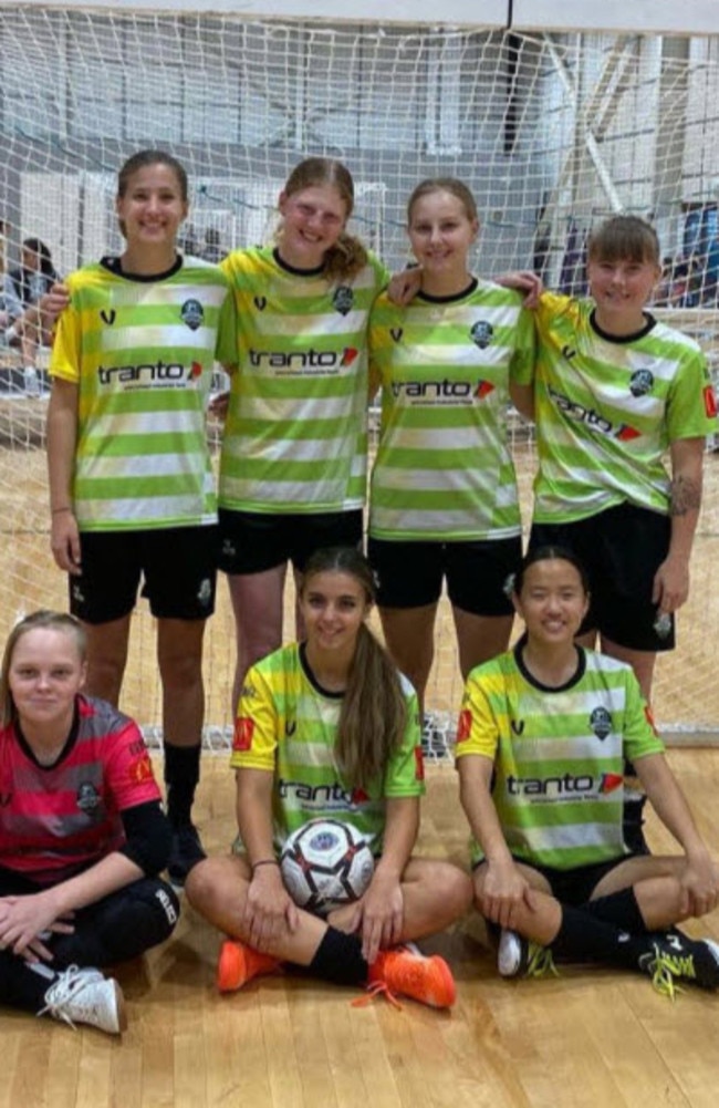 The Ipswich U17 team. Back row, left to right: Sarah Bonifant, Olivia Brown, Hayley Victor and Talliah Sanders. Front row, left to right: Brandee Springfield, Scarlett Premerl and Samara Lau.