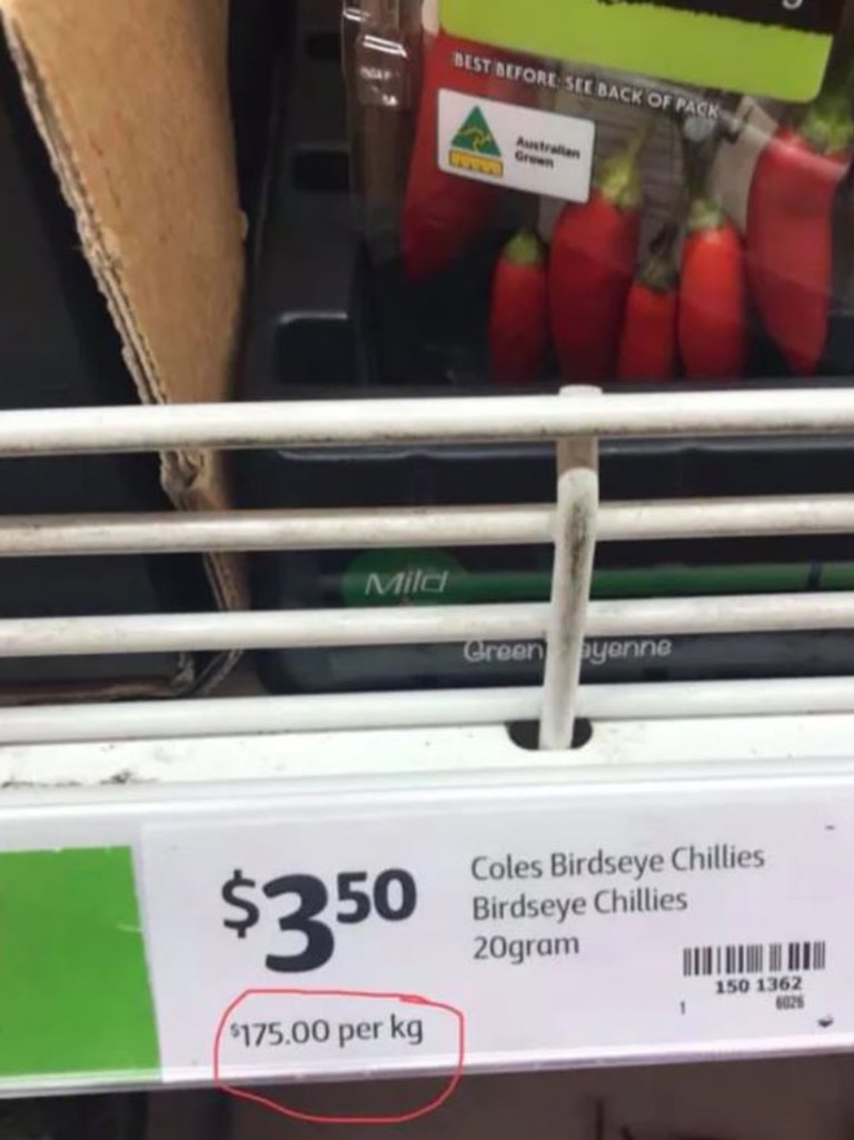 Buying packaged chillies would cost you more. Picture: Facebook/Markdown Addicts Australia.