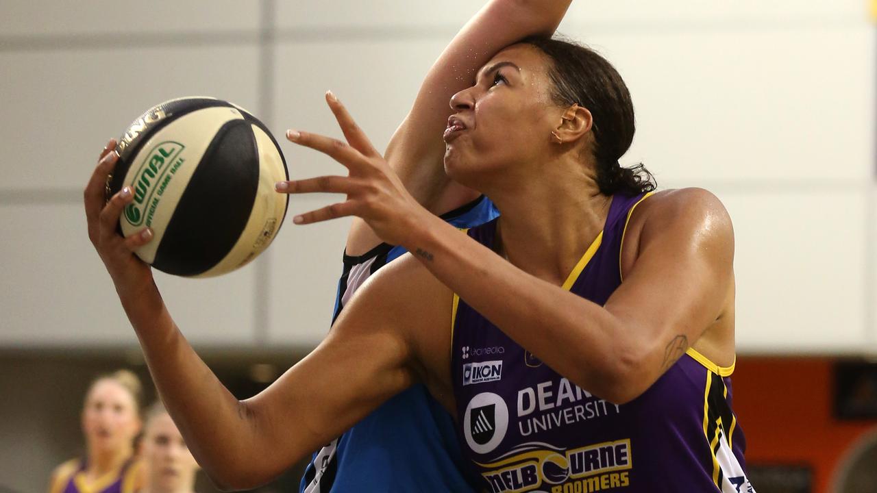 Liz Cambage last year when she played for the Melbourne Boomers. Picture: Stuart Milligan