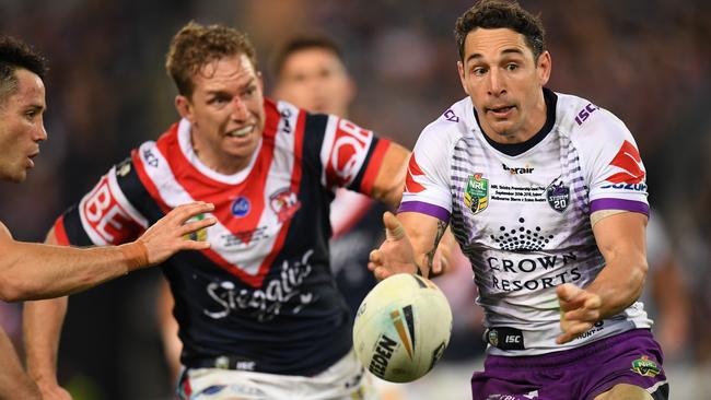 Billy Slater and the Storm directed their attack at Cooper Cronk. Picture: AAP