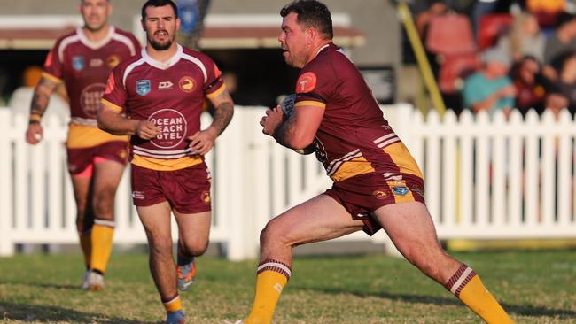 Josh Starling charges onto the ball. Picture: Steve Montgomery/Ourfootyteam