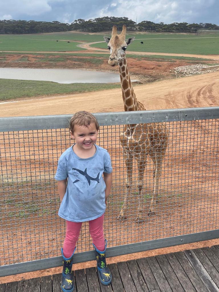 Juniper during her birthday trip earlier this month at Monarto. Picture: Supplied