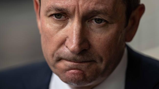 SYDNEY, AUSTRALIA - NewsWire Photos March 7, 2021: Western Australia Premier Mark McGowan speaking to media outside the Federal Court, Sydney. Picture: NCA NewsWire / James Gourley