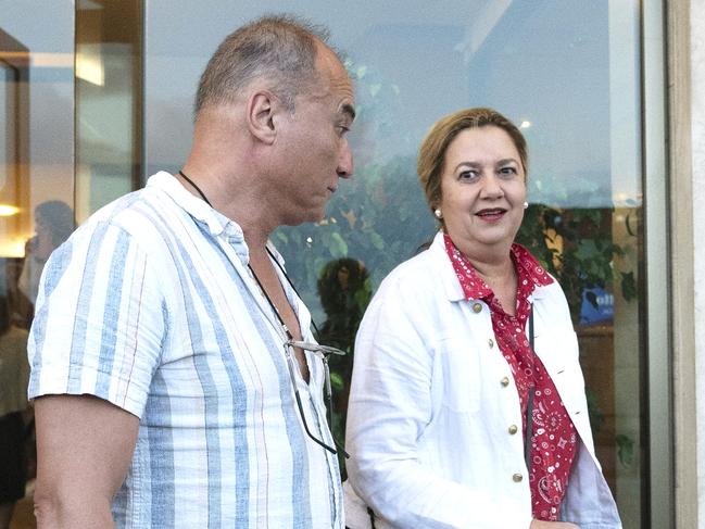 29.08.23. QLD Premier Annastacia Palaszczuk on holidays in Italy with partner Dr. Reza Abib at the Royal Continental Hotel in Naples. Photo: Victor Sokolowicz