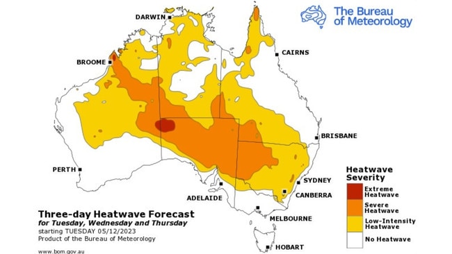 The heatwave is forecast to move east as the week goes on. Picture: