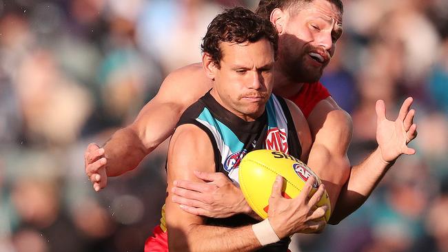 Steven Motlop’s career at the Power could be coming to an end. Picture: Sarah Reed/AFL Photos via Getty Images