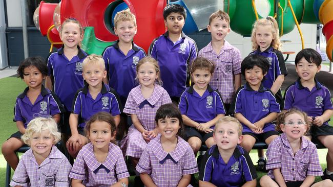 My First Year: Broadbeach State School Prep C. Front row: Taj, Harlow, Kayle, Leo, Magnolia May. Middle row: Fox, Zayde, Ayla, Frankie, Sei, Yamato. Back row: Luna, Jett, Surkhab, Errol, Vika.. Picture Glenn Hampson