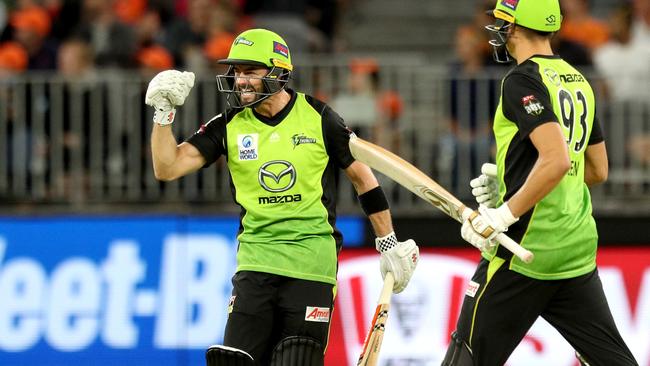 A jubilant Callum Ferguson after reaching his century. Picture: AAP