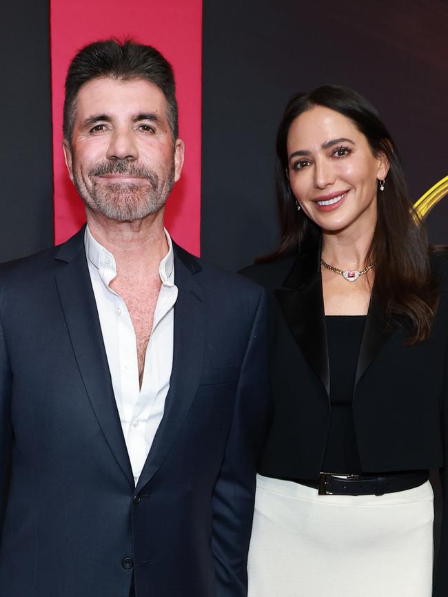 Simon Cowell and Lauren Silverman attend the Broadway opening night of "&amp; Juliet" at Stephen Sondheim Theatre on November 17 in New York City. (Photo by Arturo Holmes/Getty Images)