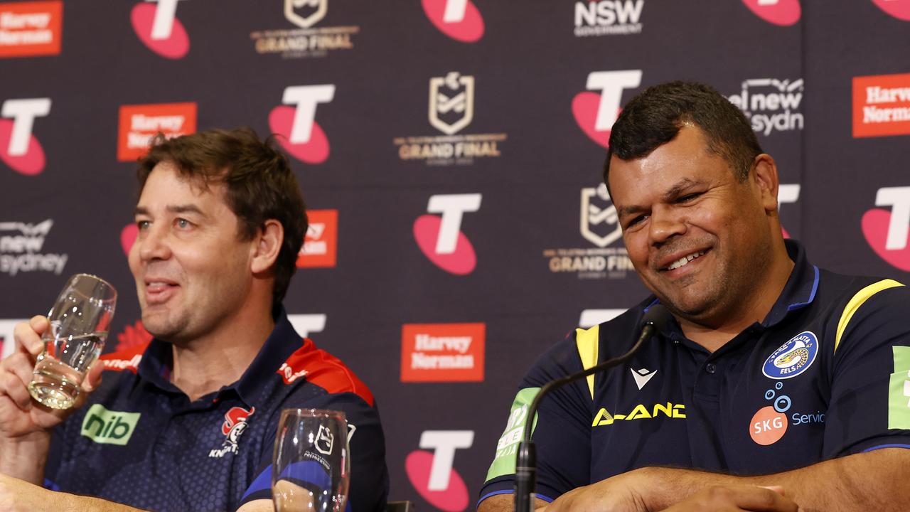 Ronald Griffiths and Parramatta Eels coach Dean Widders made history in 2022 as two Indigenous men leading their teams to the NRLW grand final. Picture: Jonathan Ng