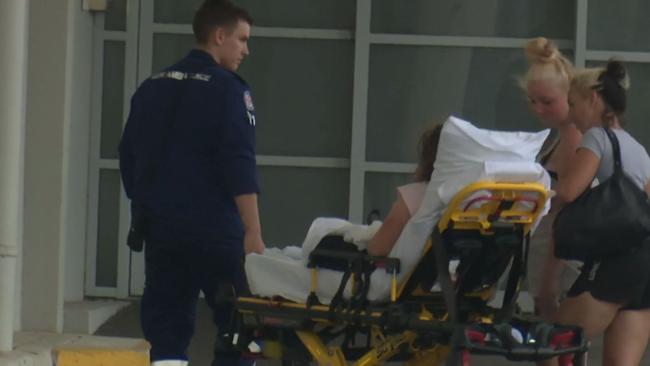 The 39-year-old woman and her 10-year-old daughter were treated for minor injuries after they were also bitten. Picture: TNV