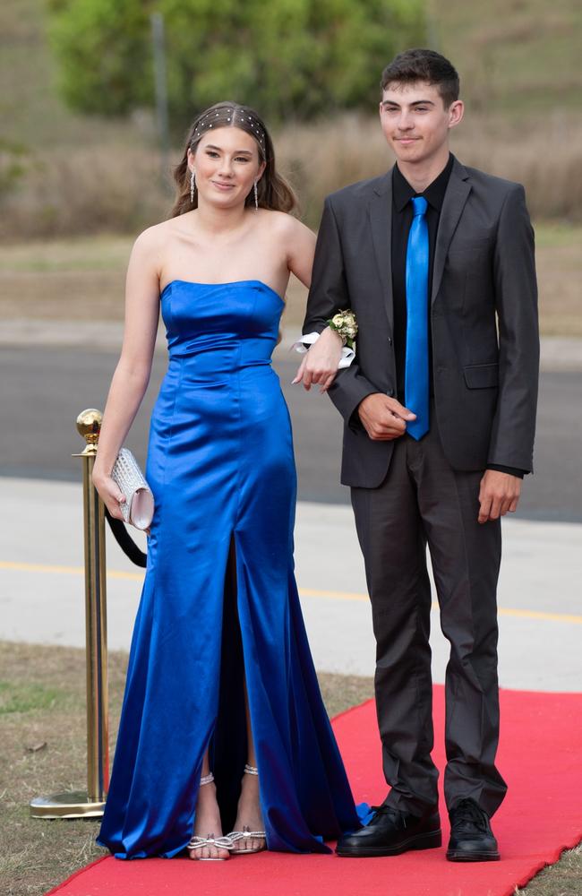 Lacey Lee and Kane Jordan of Cooloola Christian College graduating class 2023 arrive at their formal. October 5, 2023. Picture: Christine Schindler