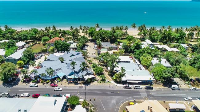 An aerial view of Mission Beach including Porter Promenade and the Village Green Precinct. Picture: CCRC