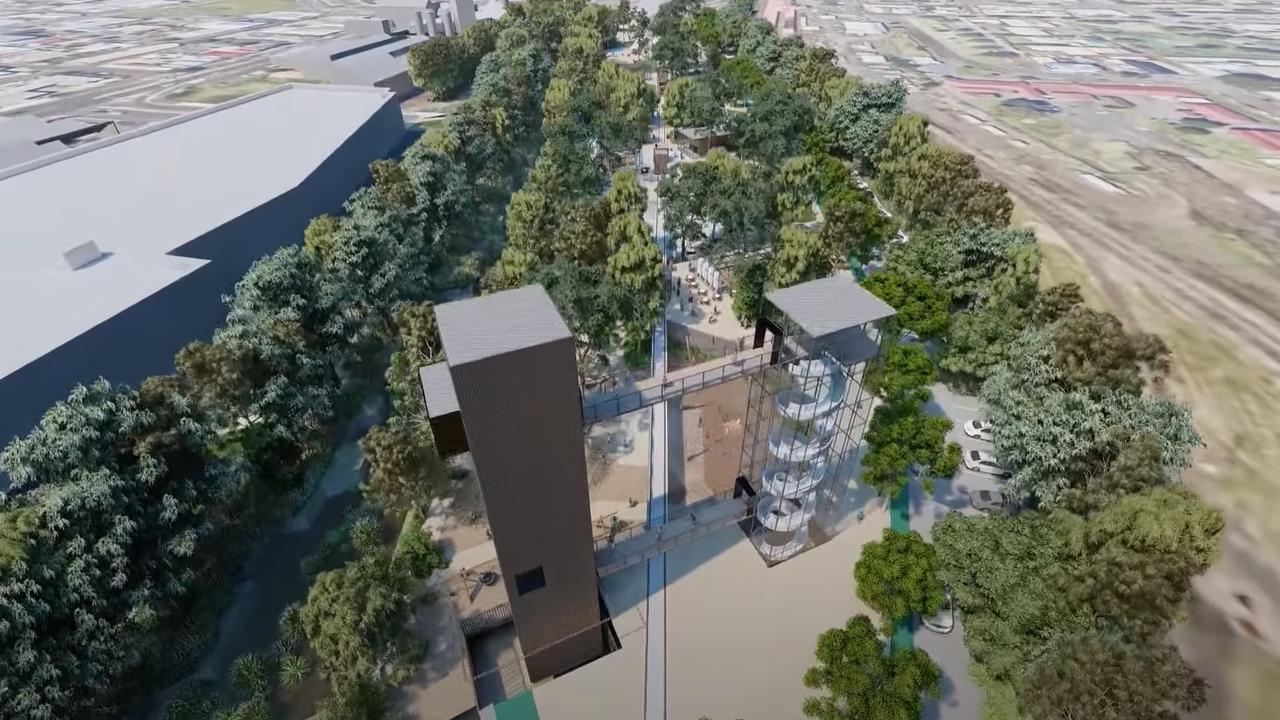 Flyover concept shots of the upcoming $60m Toowoomba Railway Parklands project in the CBD.