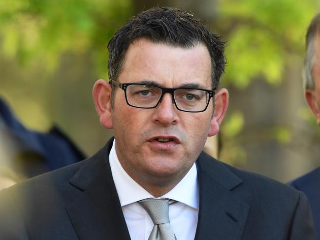 Victorian Premier Daniel Andrews speaks during a media conference to make an announcement about a two-year trial of a heroin injecting room in the inner Melbourne suburb of Richmond, Tuesday, October 31, 2017. (AAP Image/Joe Castro) NO ARCHIVING