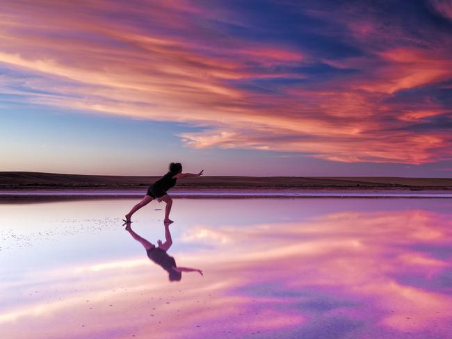 Lake Tyrrell is a photographer's dream when the sun is rising or setting. Picture: James Smart