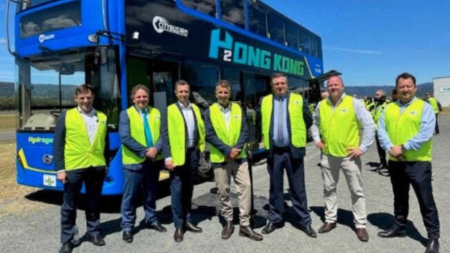 Pure Hydrogen's hydrogen fuel cell double decker bus. Picture: Supplied