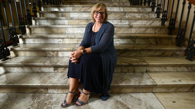 <span id="U627747601550UF" style="letter-spacing:0.004em;">Domestic violence campaigner and 2015 Australian of the year Rosie Batty at Adelaide Town Hall</span>. Picture: TAIT SCHMAAL