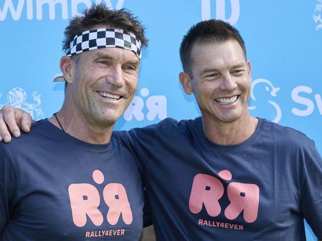 Pat Cash and Ben Cousins. Picture: Luis Ferreiro