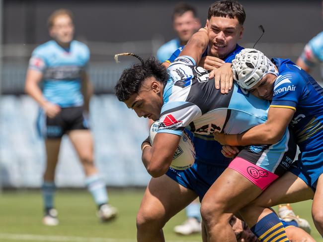 Pharrell Gray.Picture: Adam Wrightson Photography. SG Ball Cup Round 2.Cronulla Sutherland Sharks vs Parramatta Eels.Pointsbet Stadium.10 February 2024.