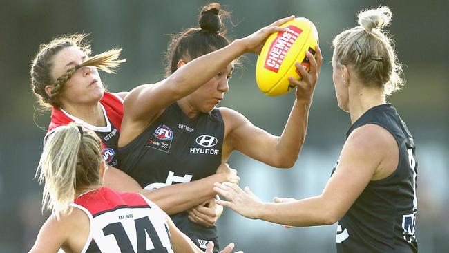 Carlton will kick off the AFLW season. Picture: AAP Images