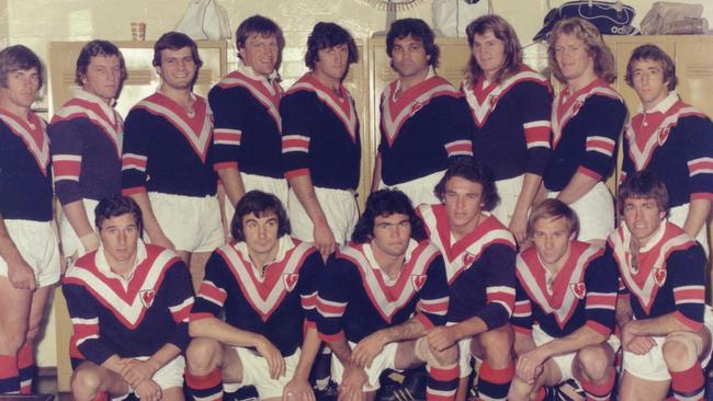 Ron Coote (fourth from left, back row) and some great hair back in 1975.