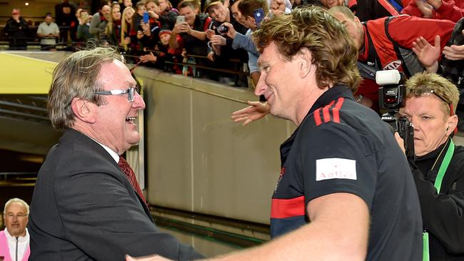 Sheedy backed Hird to take over as Essendon coach in 2022. (AAP Image/Joe Castro)