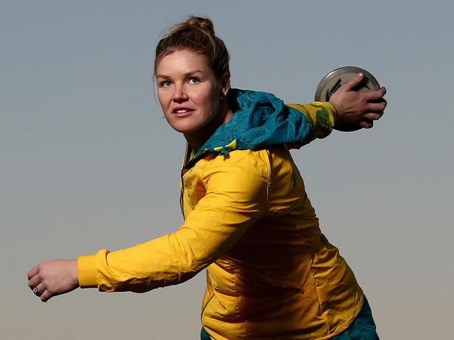 Australian Olympic Discus thrower Dani Samuels is preparing for the Rio Olympics. Pics Adam Head