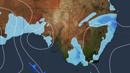 Rain forecast for Anzac Day 2025. Picture: Weatherzone