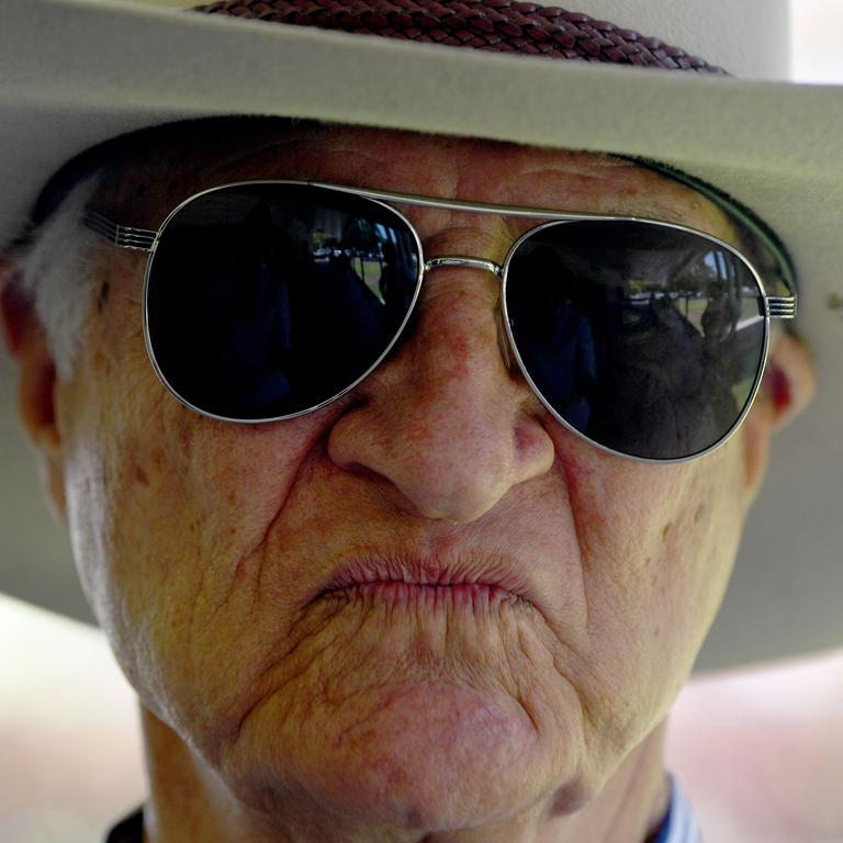 VMember for Kennedy Bob Katter casts his vote at the Townsville Central State School. Picture: Evan Morgan