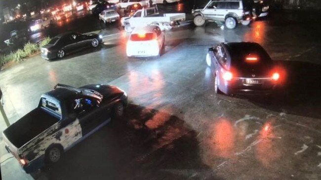 Security camera footage of a hoon meet. Picture: supplied