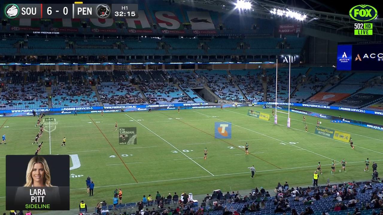 Only a smattering of supporters turned up. Photo: NRL.