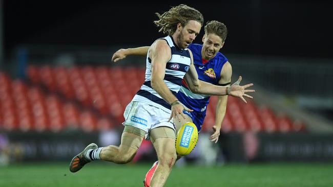 Cam Guthrie has helped the Cats fill the void left by Tim Kelly. Picture: AFL Photos/Getty Images