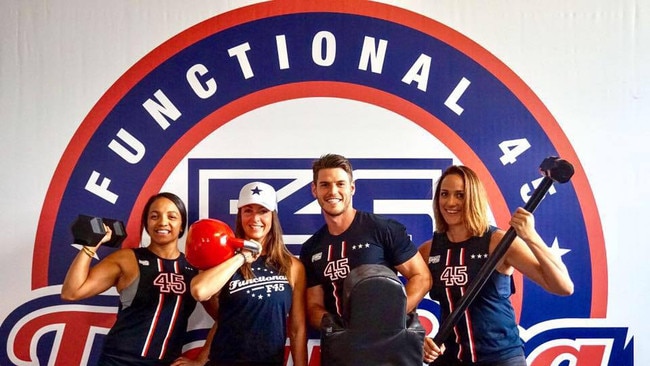 Barebods traded as an F45 Training gym in Narrabeen, Sydney. Director Skye Pomponio (second from left). Picture: Facebook