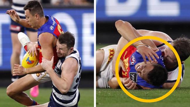 Hugh McCluggage and Patrick Dangerfield. Photos: Getty Images