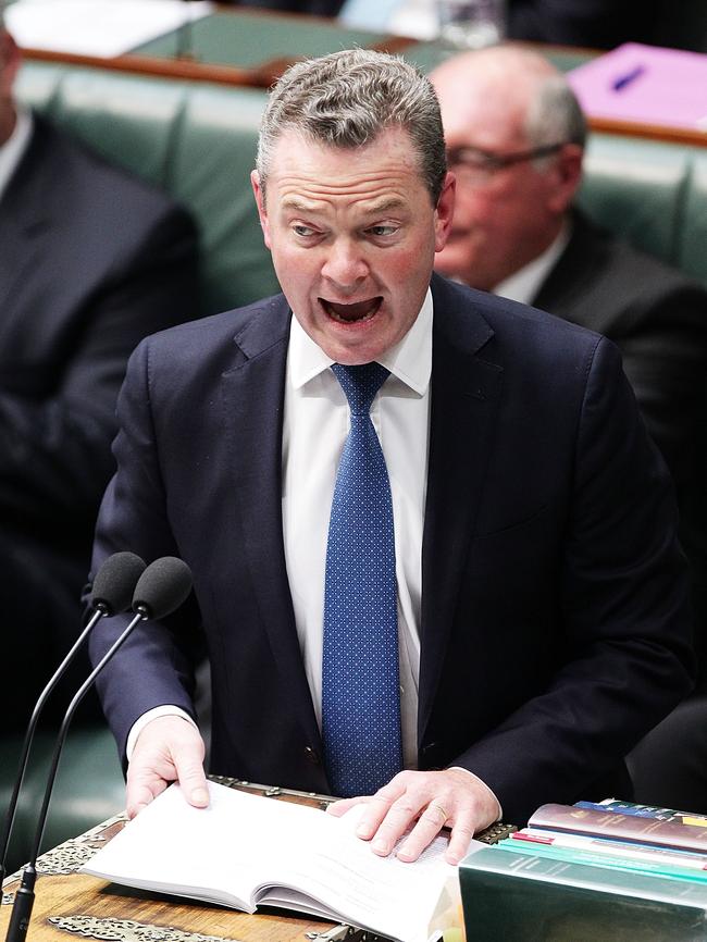 Colleagues claimed Christopher Pyne backed Malcolm Turnbull. Picture: Ray Strange.