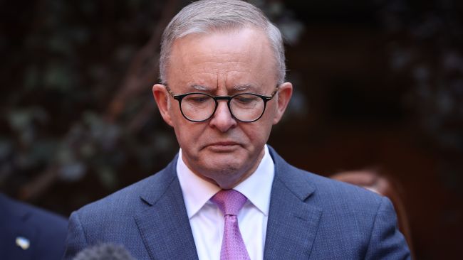 Opposition Leader Anthony Albanese became emotional when talking about his mother and his humble upbringing. Picture: Sam Ruttyn