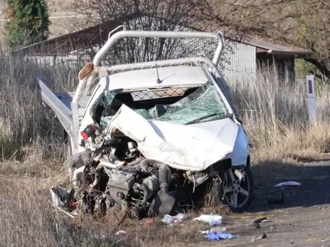 A woman has died in the New South Wales Central West after a two-car﻿ collision., The 36-year-old mother-of-three died at the scene on Speedy Street, Molong, after her sedan collided with a ute., Two of the woman's daughters, aged eight and 13, were in her car and were taken to hospital with minor injuries.﻿ Must Credit: 9 News