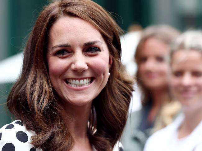 Princess Catherine rocked a shorter hairstyle at Wimbledon in 2017. Picture: Getty Images