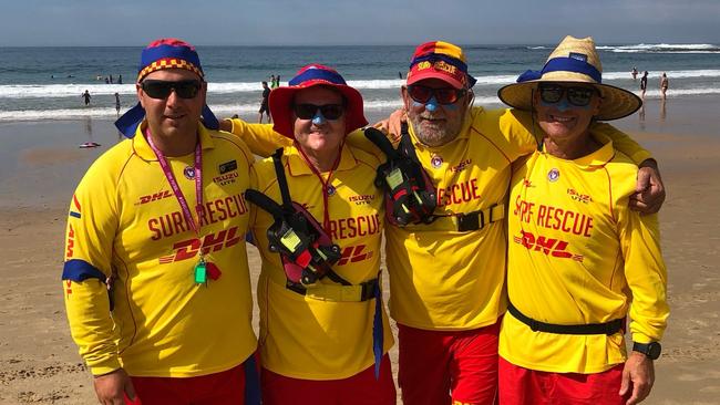 Andrew Napoleone, Dean Manns, Mark Leg and Tony O Connell of the Cape Paterson Surf Life Saving Club.