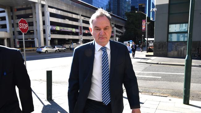 Former Ipswich mayor Paul Pisasale arrives at the Brisbane Magistrates Court today. Picture: AAP/Darren England