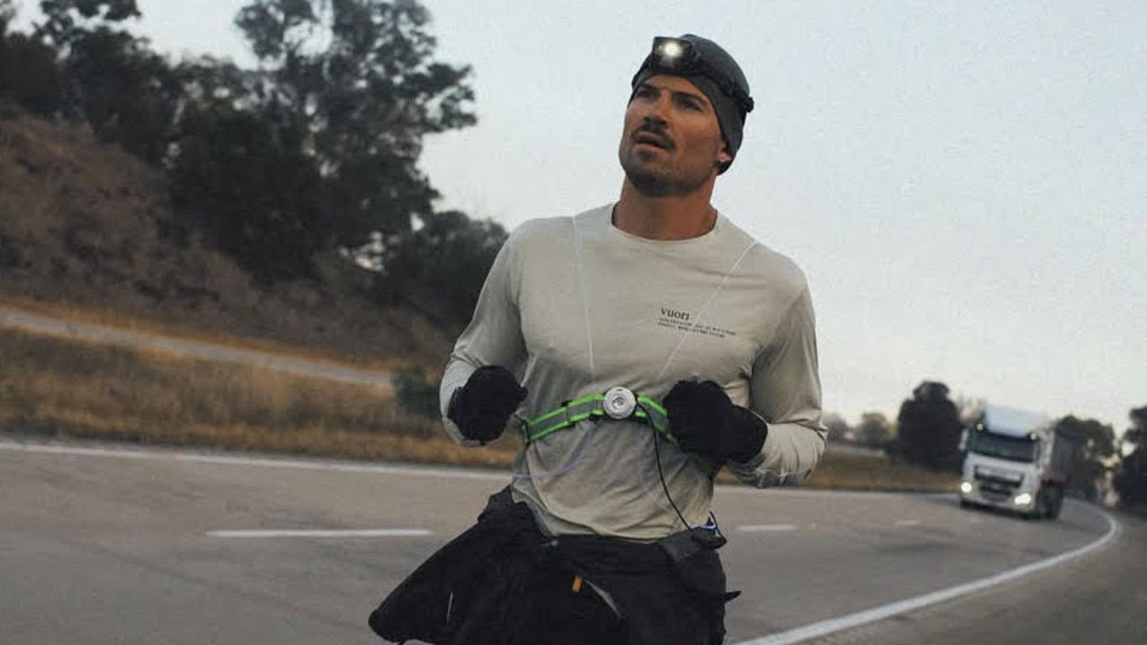 William Goodge running on a cold morning via his Instagram.