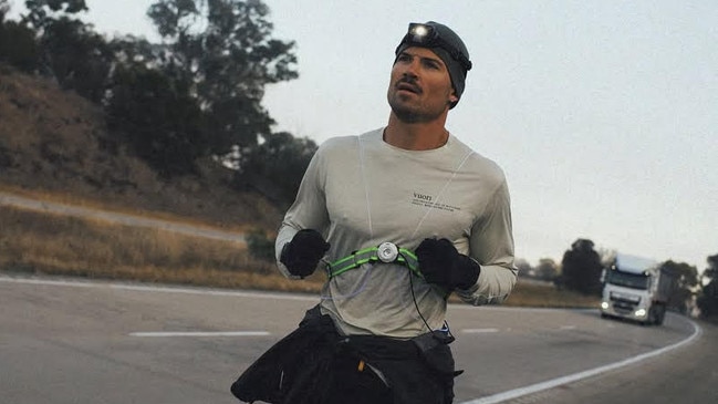 William Goodge running on a cold morning via his Instagram.