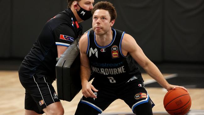 Matthew Dellavedova has already impressed coach Dean Vickerman with his work ethic and basketball IQ. Picture: Michael Klein
