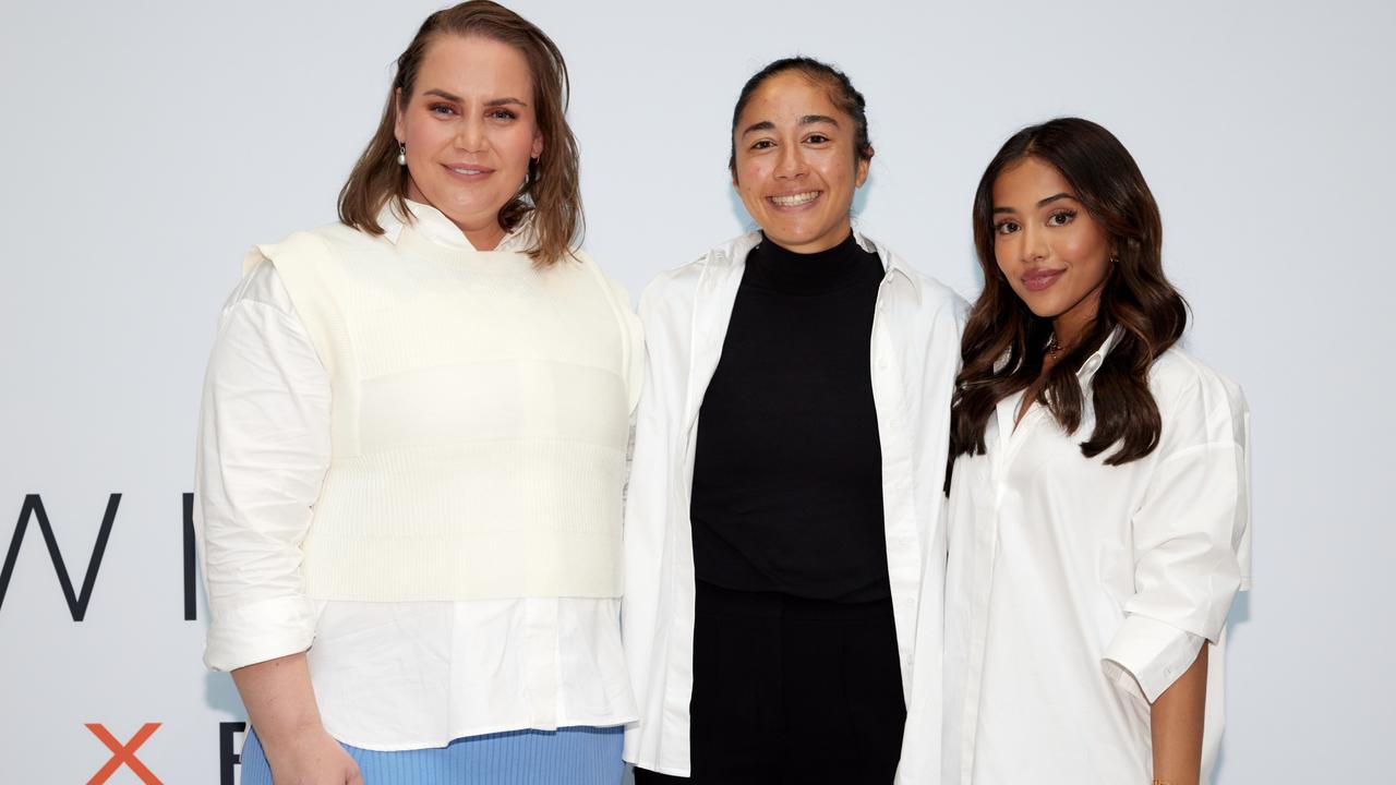 Jelena Dokic, Darcy Vescio and Maria Thattil. Picture: Dan Castano