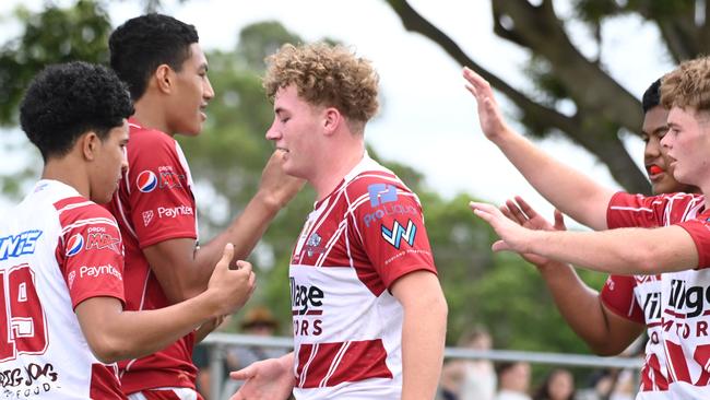 Celebrations for the Redcliffe Connell boys earlier in the season. Picture, John Gass