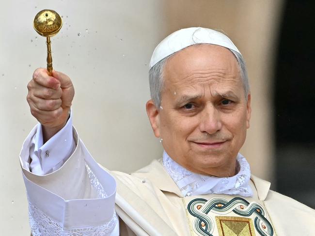 Pope Leo XIV leads a Holy mass for the beginning of his pontificate, in St Peter's square in The Vatican. Picture: Alberto Pizzoli/AFP