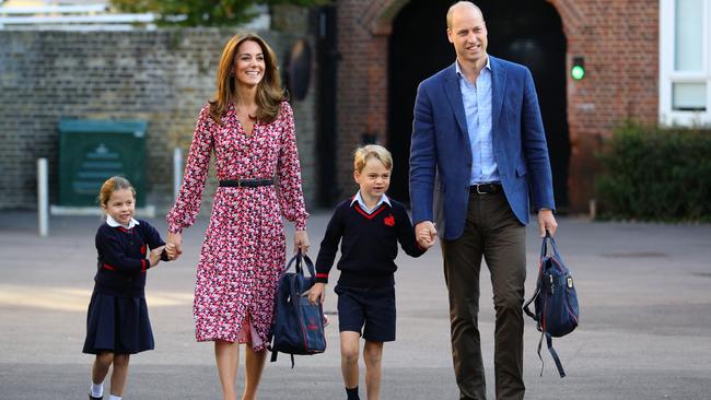 The Duke and Duchess of Cambridge have tried to ensure that their kids have as normal a childhood as possible. Picture: Aaron Chown – WPA Pool/Getty Images