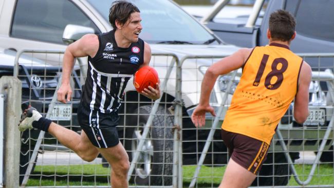 Former Western Bulldogs captain Ryan Griffen during his time with Goolwa-Port Elliot. The club has struggled in recent GSFL seasons. Picture: AAP/Brenton Edwards